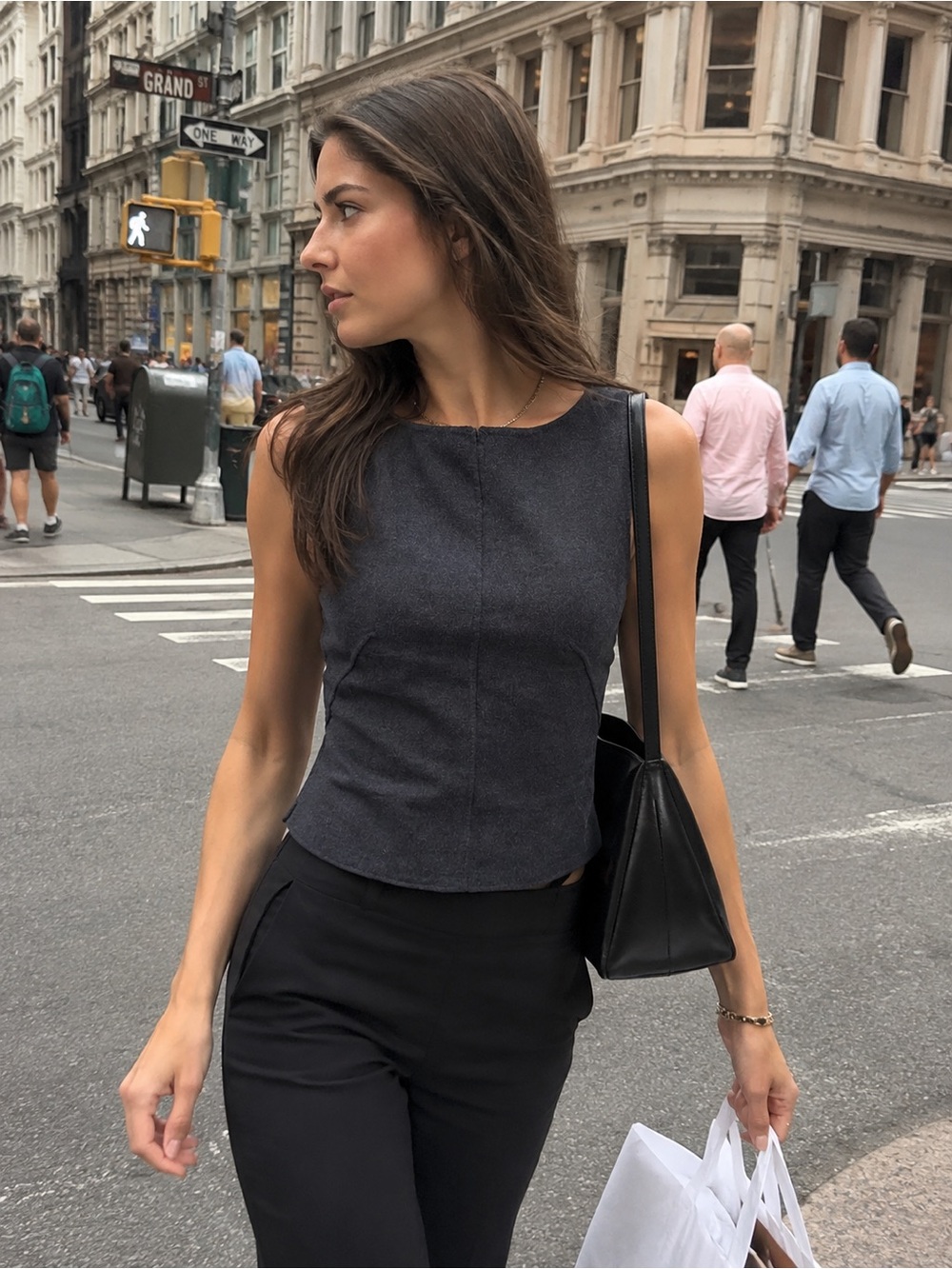 DKNY Charcoal Gray Sleeveless wool women’s top